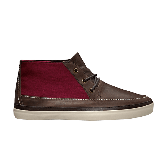 Vans Mesa 79 California Leather Brown/ Red Canvas — Brown
