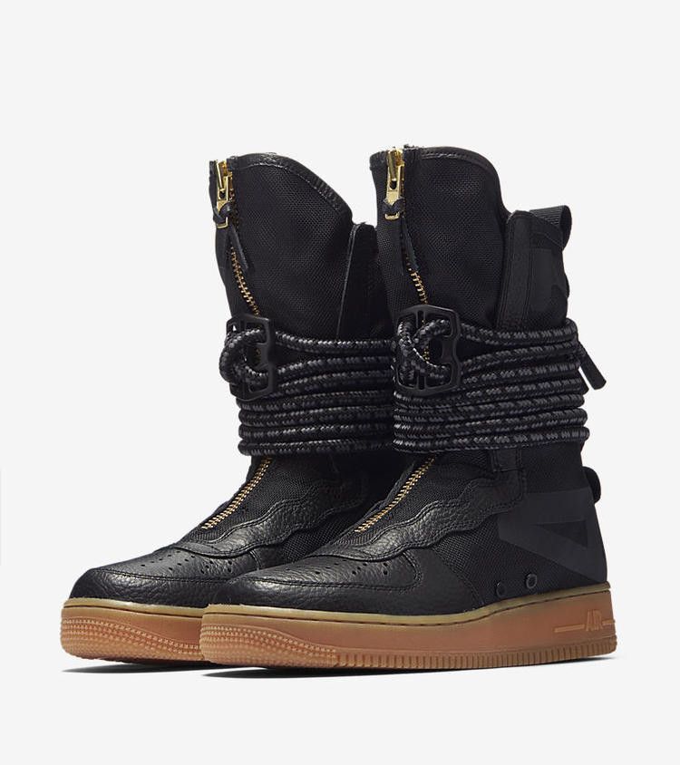 Nike Wmns SF Air Force 1 High 'Black Gum' — Black/Gum Medium Brown (2)