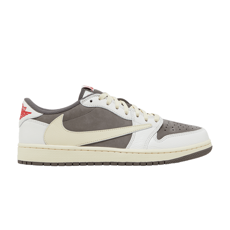 Travis Scott x Air Jordan 1 Retro Low OG 'Reverse Mocha' Sample — Sail/University Red/Ridgerock