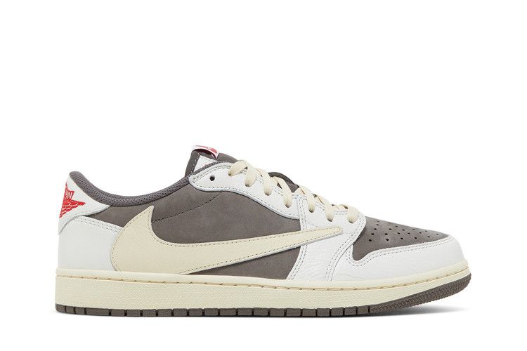Travis Scott x Air Jordan 1 Retro Low OG 'Reverse Mocha' Sample — Sail/University Red/Ridgerock