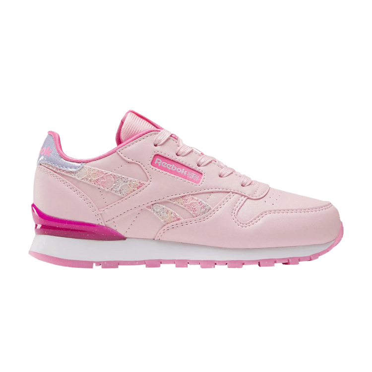 Reebok Classic Leather Step 'n' Flash Little Kid 'Pink Glow Lucid Lilac' — Pink Glow/Lucid Lilac/White