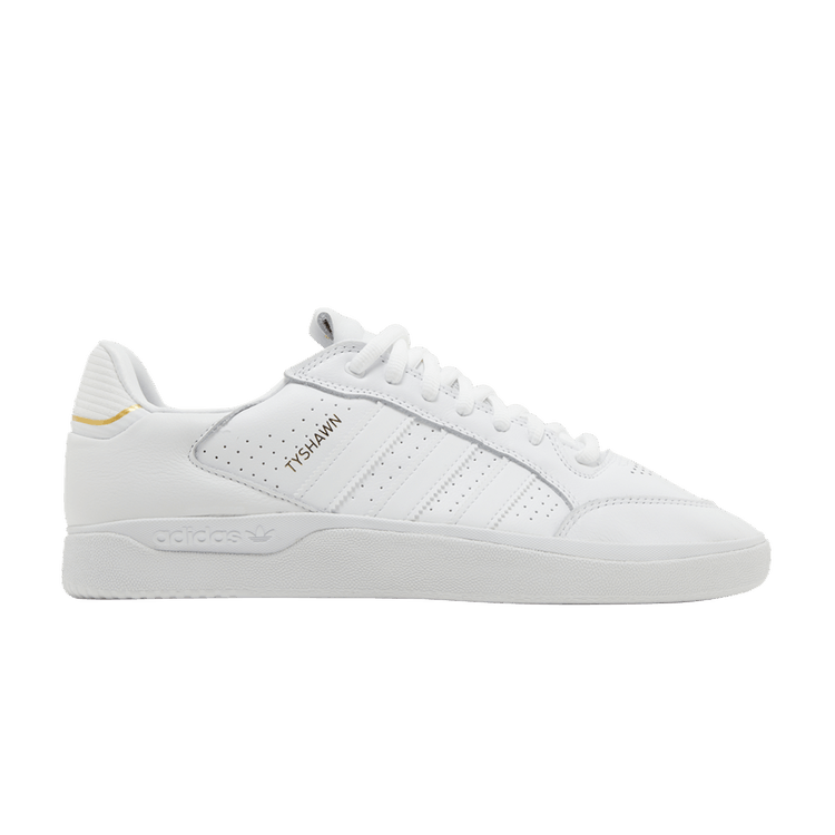 Adidas Tyshawn Low 'White Gold Metallic' — Cloud White/Cloud White/Gold Metallic