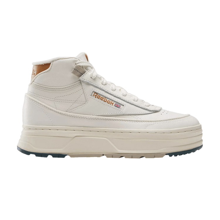 Reebok Wmns Club C Geo Mid 'Chalk Court Brown' — Chalk/Court Brown/Hoops Blue