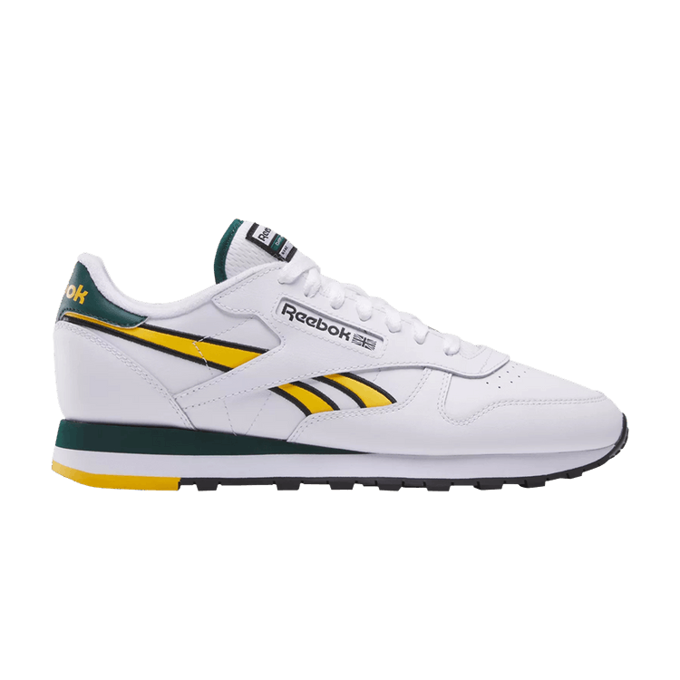 Reebok Classic Leather 'Fierce Gold Collegiate Green' — White/Fierce Gold/Collegiate Green