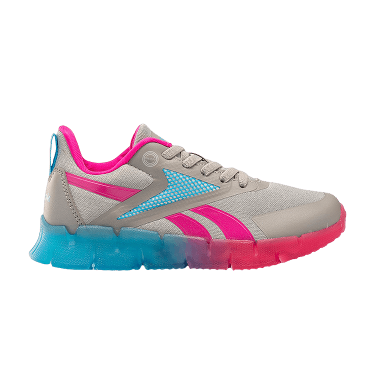 Reebok Zig N Glow Elastic Lace Kid 'Tan Pink Blue' — Tan Pink Blue