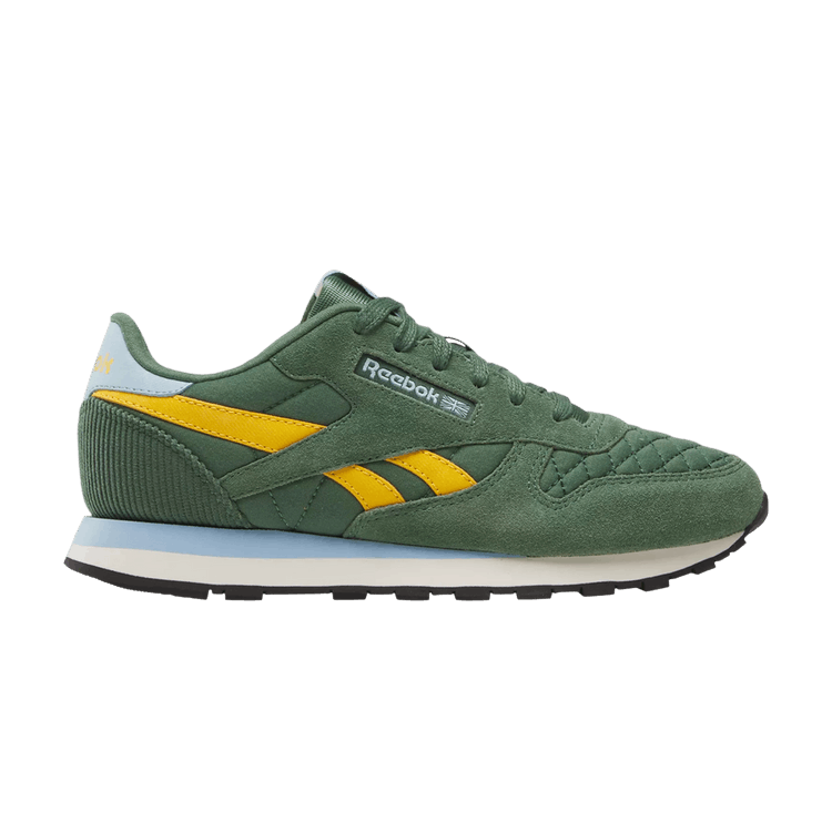 Reebok Classic Leather Big Kid 'Escape Green Fierce Gold' — Escape Green/Fierce Gold/Soft Blue