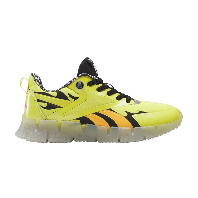 Reebok Hot Wheels x Zig N' Glow Little Kid 'Rodger Dodger' — Black/Yellow/Grey