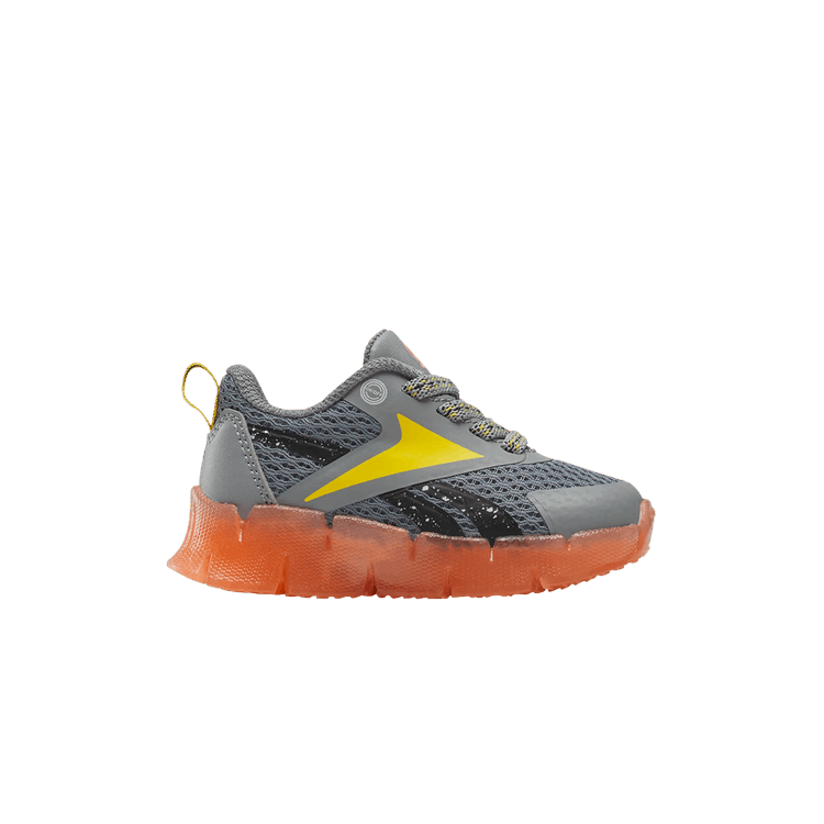 Reebok Blippi x Zig N' Glow Elastic Lace Toddler 'I'm an Excavator' — Grey/Orange/Yellow