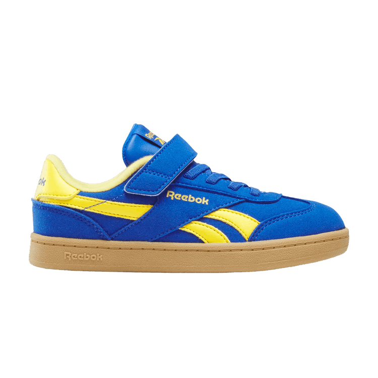 Reebok Smash Edge Elastic Lace & Top Strap Little Kid 'Optimum Blue Golden Haze' — Optimum Blue/Golden Haze/Gum