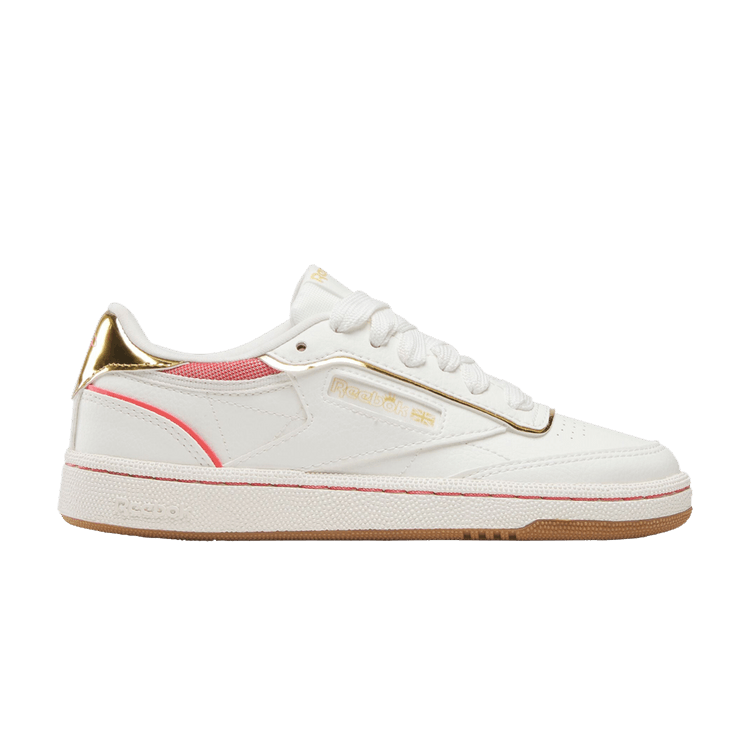 Angel Reese x Reebok Club C Big Kid 'Chalk Sunset Coral' — Chalk/Sunset Coral/Chalk