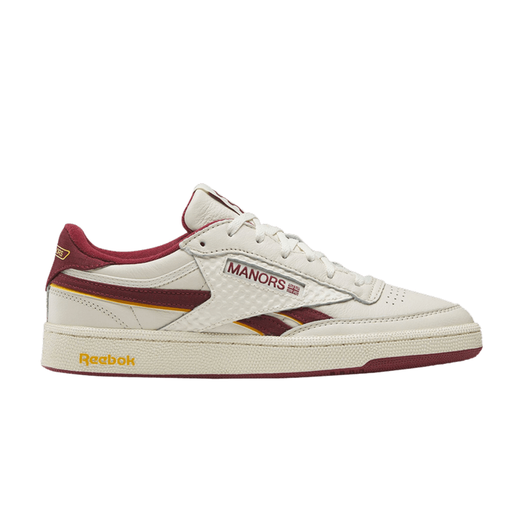 Manors x Reebok Club C Revenge Vintage 'Chalk Red' — Chalk/Red/Yellow