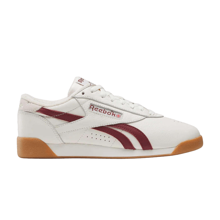 Wmns Reebok Freestyle Lo 'Chalk Classic Burgundy Gum' — Chalk/Classic Burgundy/Gum