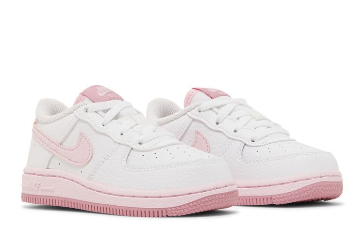 Nike Force 1 TD 'White Pink Foam' — White/Elemental Pink/Medium Soft Pink/Pink Foam (9)