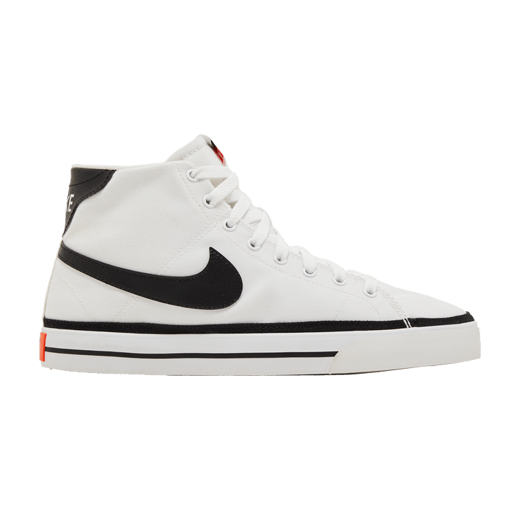 Nike Court Legacy Canvas Mid 'White Black' — White/Team Orange/Black