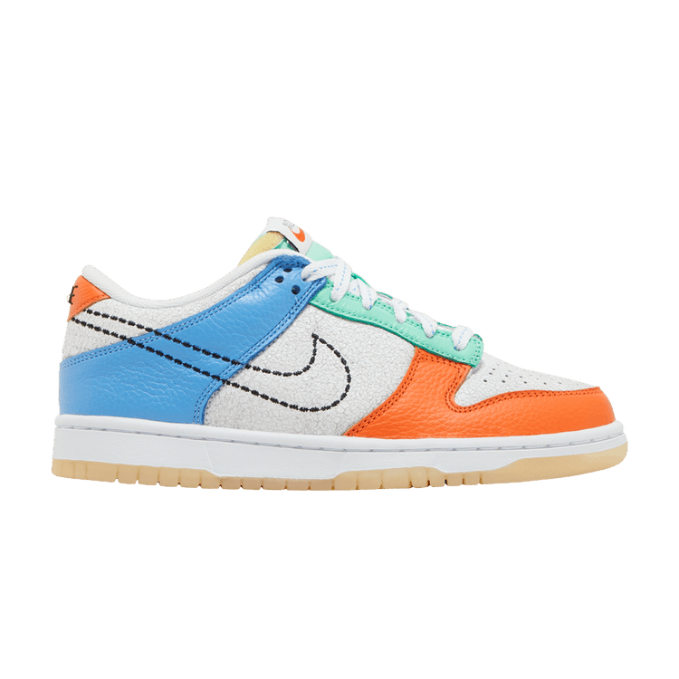 Dunk Low GS 'Nike 101' — White/Safety Orange/Green Glow/Black