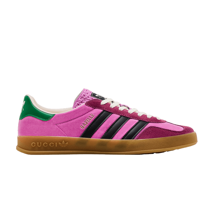 Gucci x adidas Wmns Gazelle 'Pink Velvet' — Pink/Collegiate Purple/Bold Green