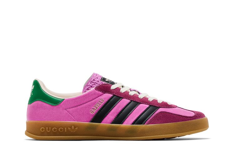 Gucci x adidas Wmns Gazelle 'Pink Velvet' — Pink/Collegiate Purple/Bold Green