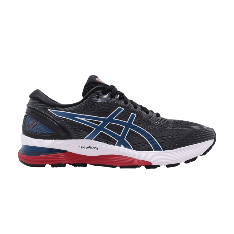 Asics Gel Nimbus 21 'Black Electric Blue' — Black/Electric Blue