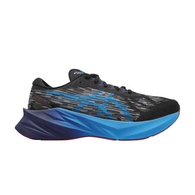 Asics Novablast 3 2E Wide 'Black Island Blue' — Black/Island Blue