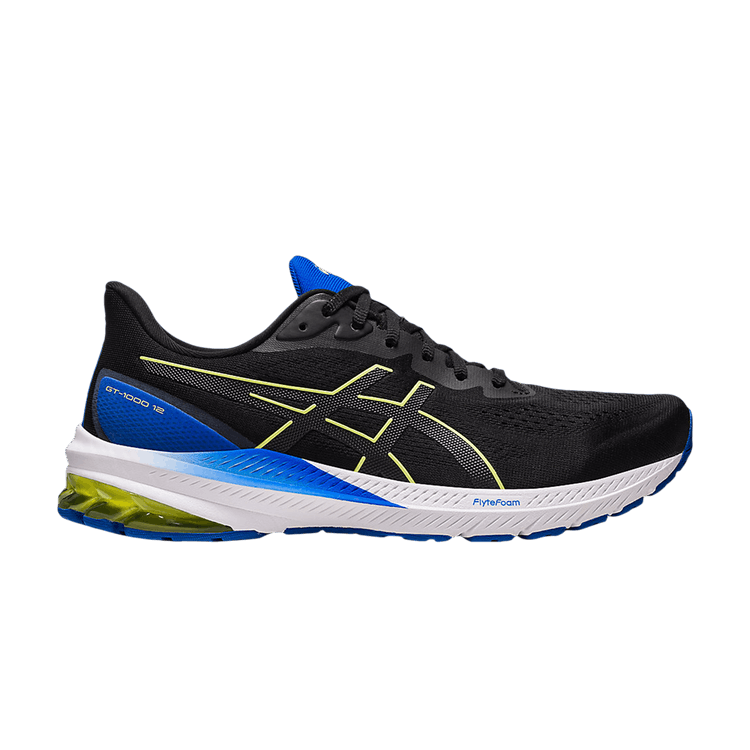 Asics GT 1000 12 'Black Blue Yellow' — Black/Glow Yellow