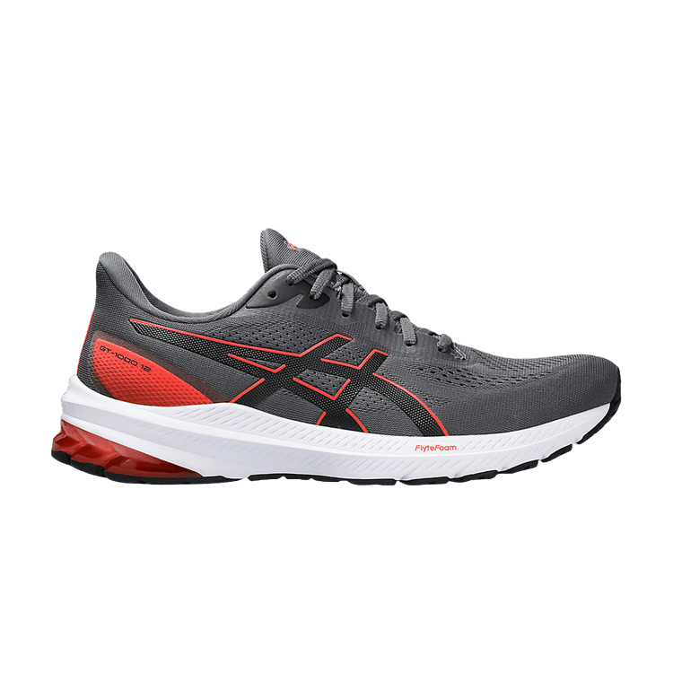 Asics GT 1000 12 Wide 'Carrier Grey True Red' — Carrier Grey/True Red