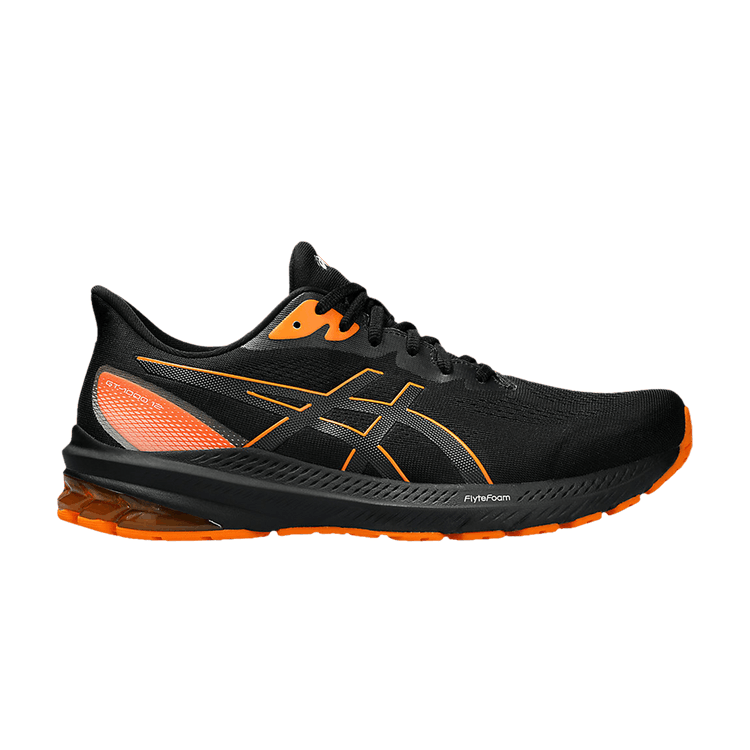 Asics GT 1000 12 GORE-TEX 'Black Bright Orange' — Black/Bright Orange