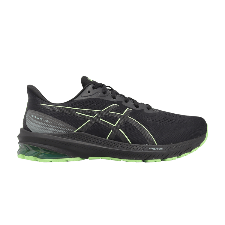 Asics GT 1000 12 GORE-TEX 'Black Illuminate Green' — Black/Illuminate Green