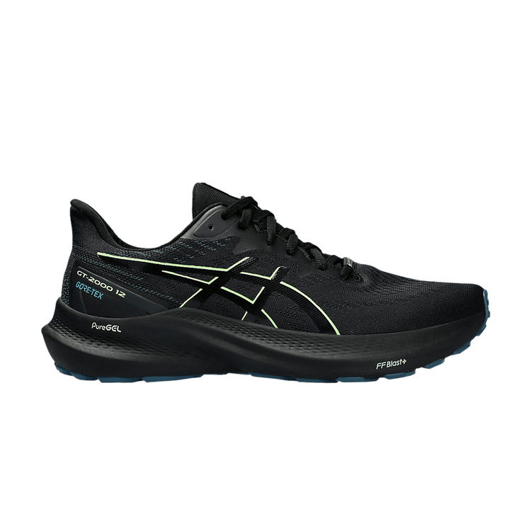 Asics GT 2000 12 GORE-TEX 'Black Illuminate Green' — Black/Illuminate Green