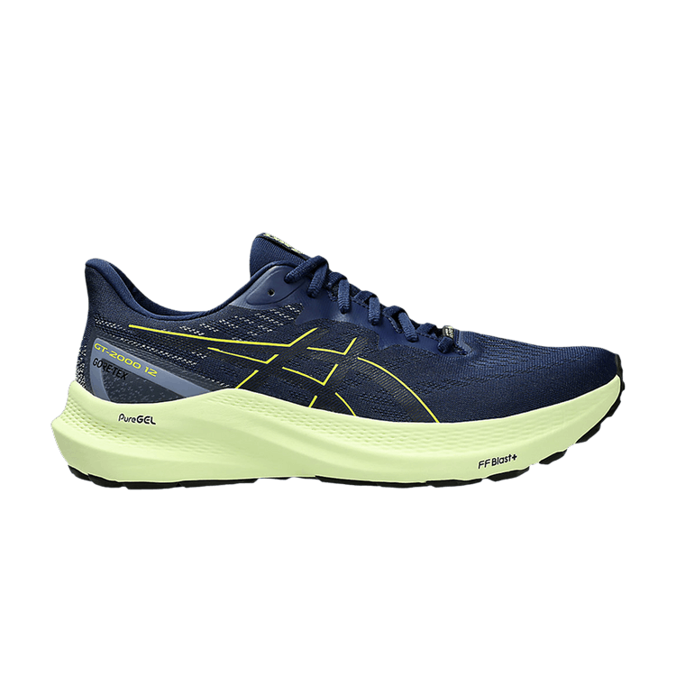 Asics GT 2000 12 GORE-TEX 'Blue Expanse Safety Yellow' — Blue Expanse/Safety Yellow