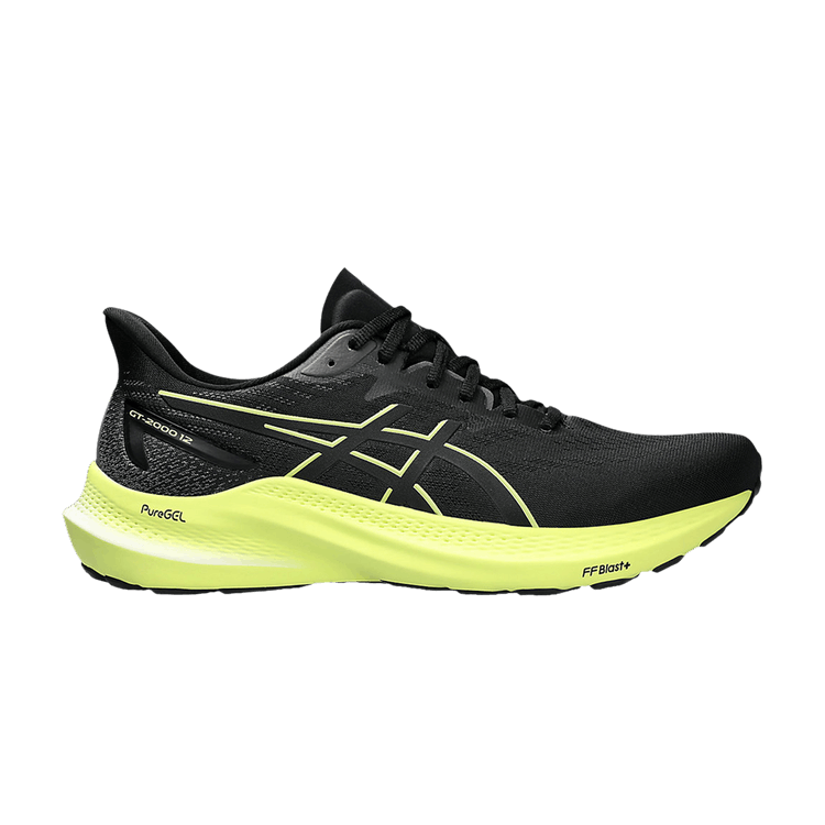 Asics GT 2000 12 Wide 'Black Glow Yellow' — Black/Glow Yellow