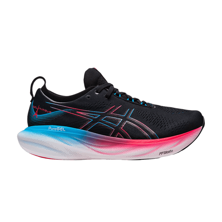 Asics Gel Nimbus 25 'Black Electric Red' — Black/Electric Red