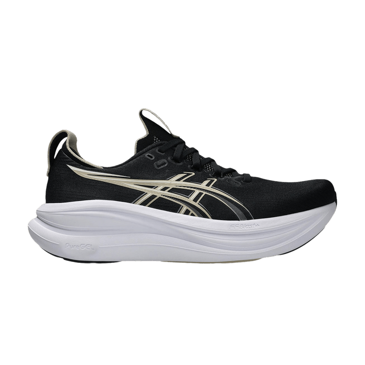 ASICS GEL-Nimbus 28 2E Wide 'Black Feather Grey' — Black/Feather Grey