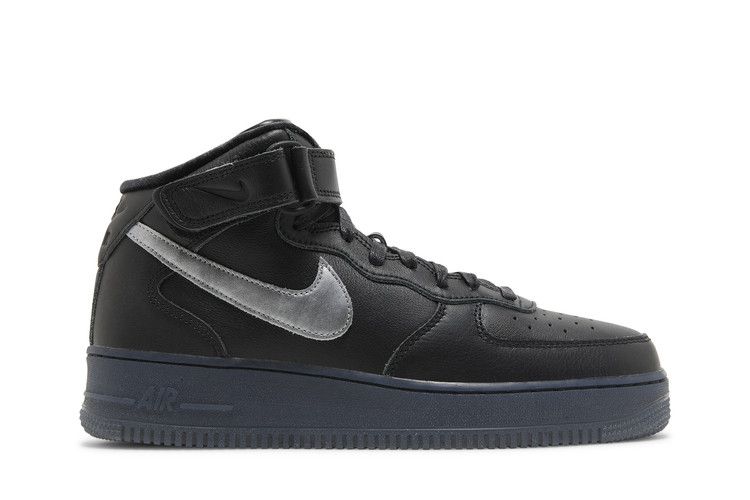 Nike Air Force 1 Mid Premium 'Black Metallic Silver' — Black/Metallic Silver/Hyper Pink/Anthracite (2)