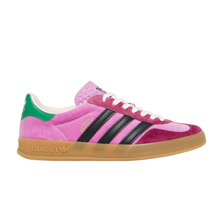 Gucci x adidas Gazelle 'Pink Velvet' — Light Pink/Collegiate Purple/Bold Green