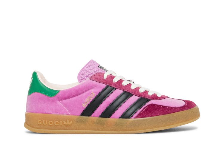 Gucci x adidas Gazelle 'Pink Velvet' — Light Pink/Collegiate Purple/Bold Green