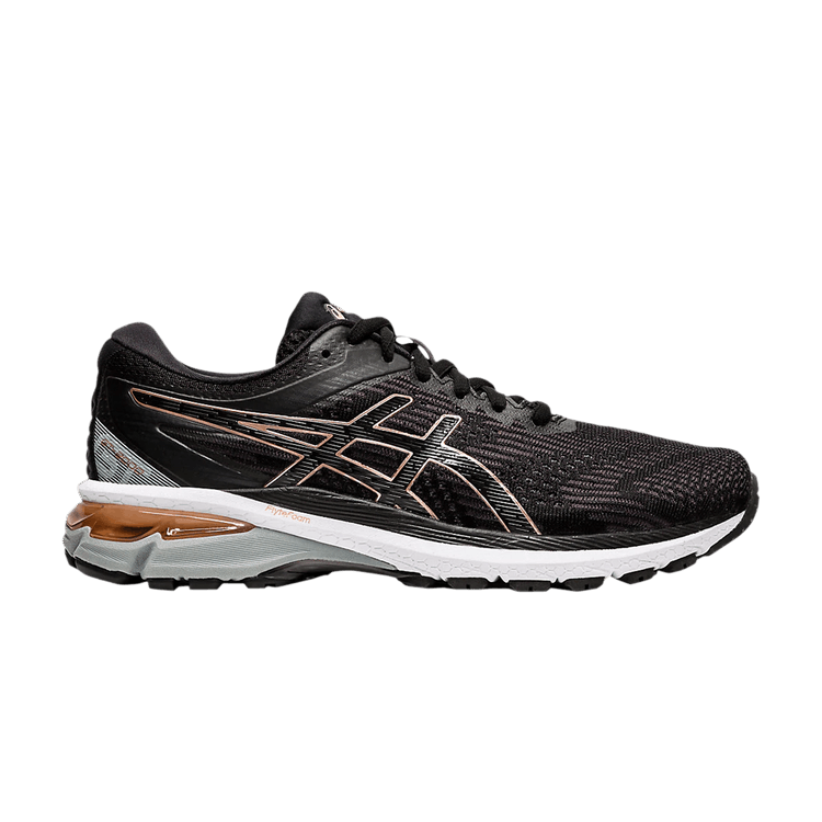 Asics Wmns GT 2000 8 Narrow 'Black Rose Gold' — Black/Rose Gold