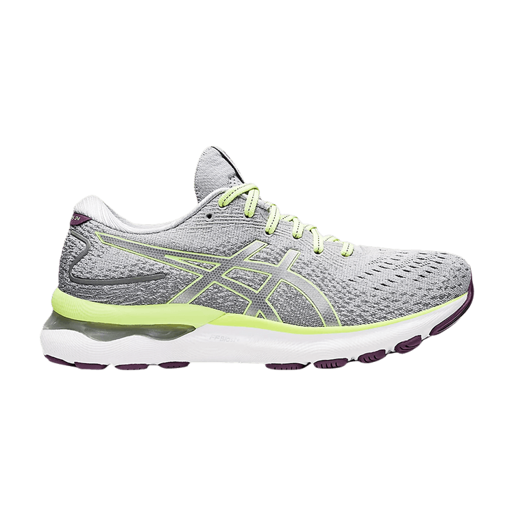 Asics Wmns Gel Nimbus 24 'Piedmont Grey Lime Green' — Piedmont Grey/Lime Green