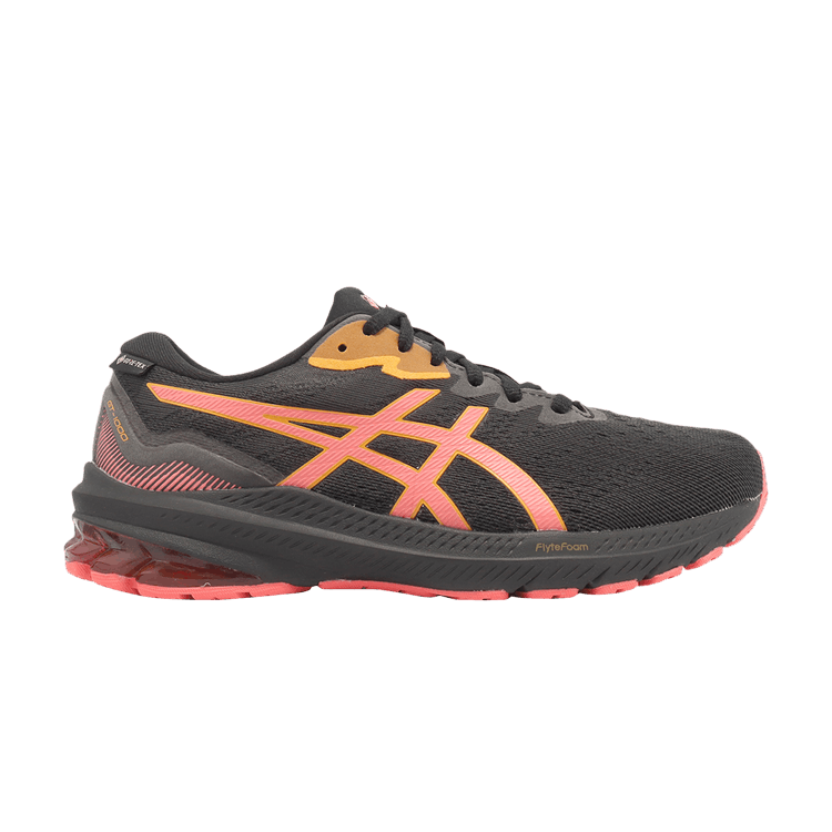 Asics Wmns GT 1000 11 GORE-TEX 'Black Papaya' — Black/Papaya