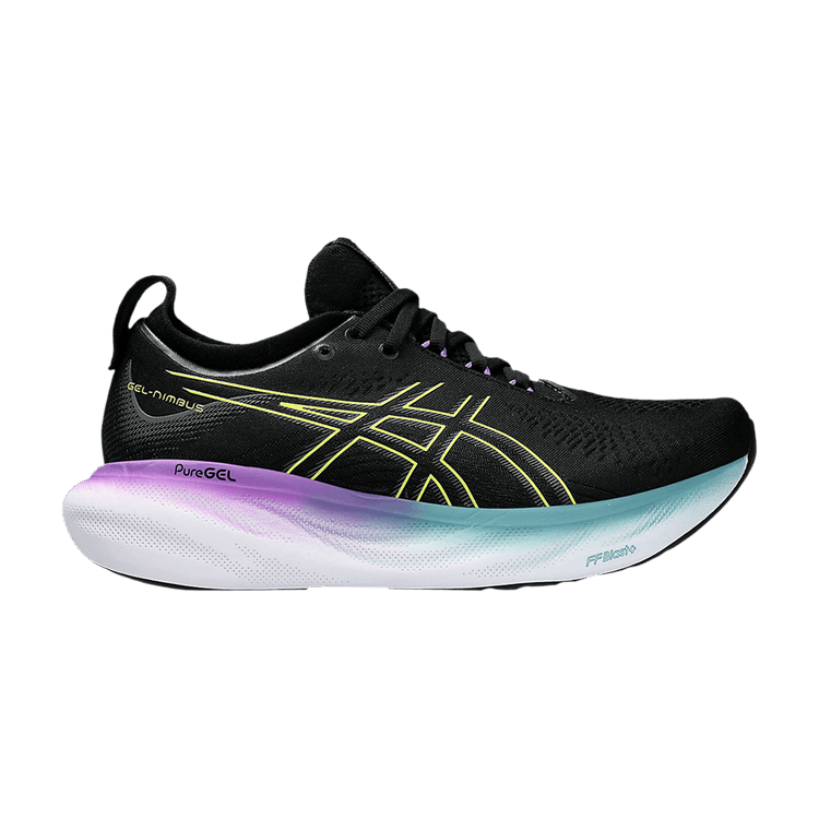 ASICS Wmns Gel Nimbus 25 'Black Glow Yellow' — Black/Glow Yellow