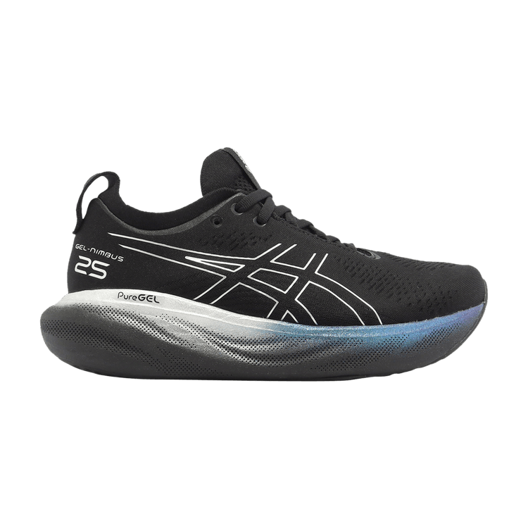 Asics Wmns Gel Nimbus 25 Platinum 'Black Pure Silver' — Black/Pure Silver