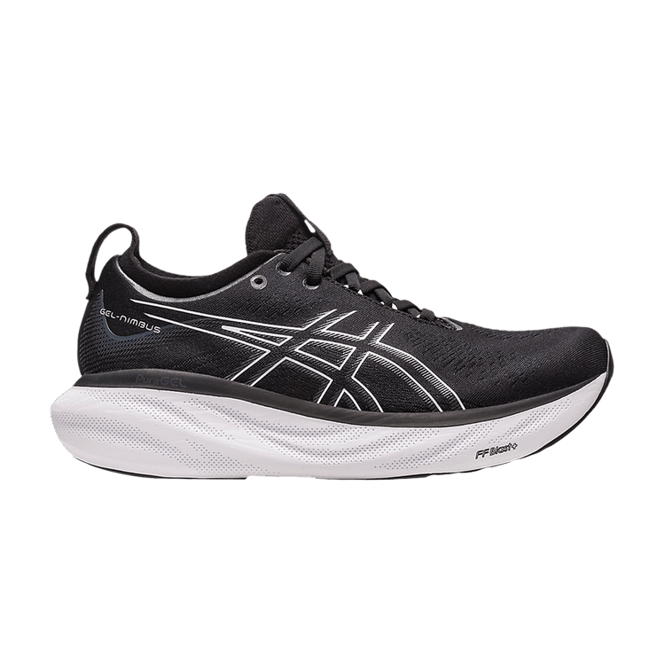 Asics Wmns Gel Nimbus 25 Wide 'Black Pure Silver' — Black/Pure Silver