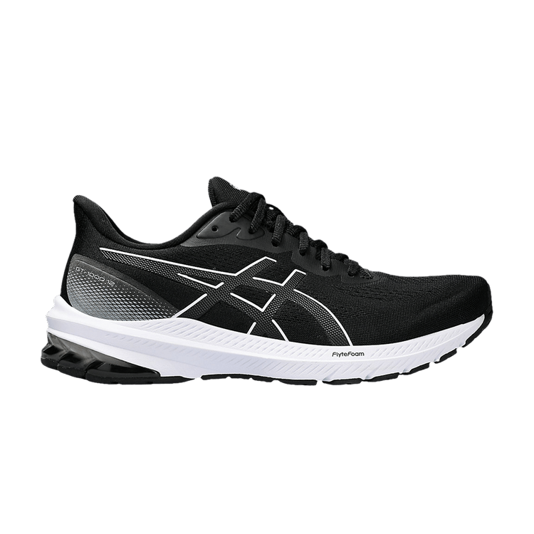 Asics Wmns GT 1000 12 Wide 'Black White' — Black/White