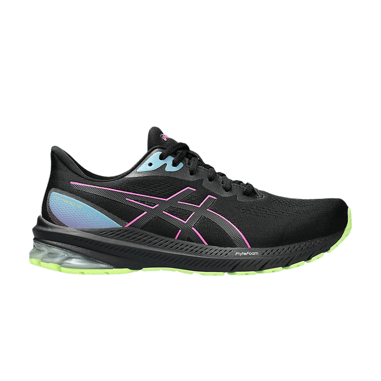 Asics Wmns GT 1000 12 GORE-TEX 'Black Hot Pink' — Black/White