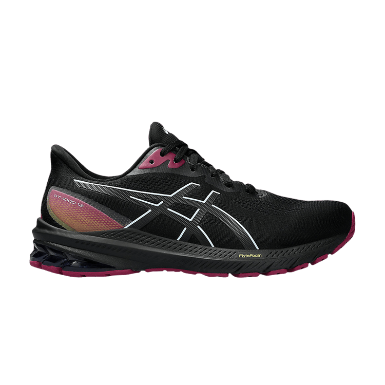 Asics Wmns GT 1000 12 GORE-TEX 'Black Pink' — Black/Light Blue