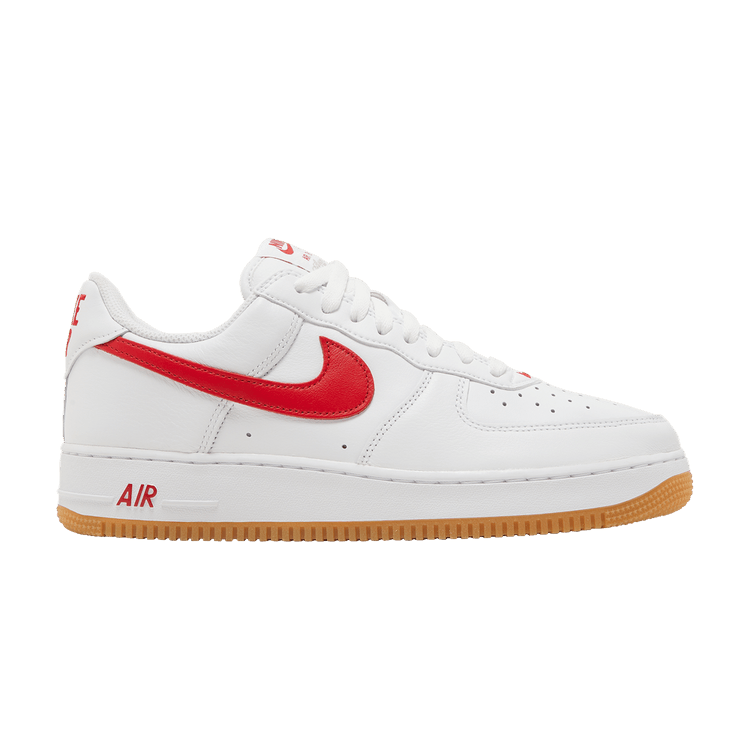 Nike Air Force 1 Low 'Color of the Month - White University Red' — White/University Red/Gum Yellow
