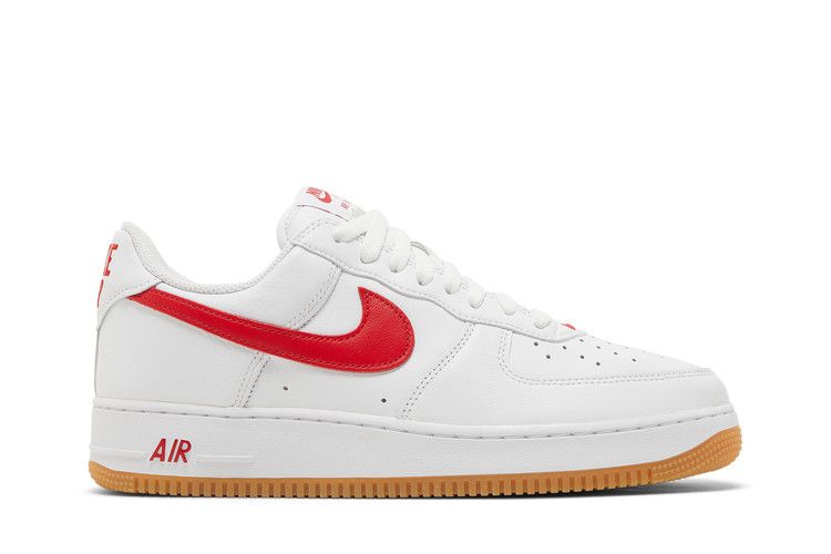 Nike Air Force 1 Low 'Color of the Month - White University Red' — White/University Red/Gum Yellow (2)