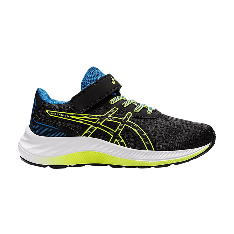 Asics Pre Excite 9 PS 'Black Hazard Green' — Black/Hazard Green
