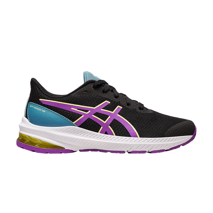 Asics GT 1000 12 GS 'Black Cyber Grape' — Black/Cyber Grape