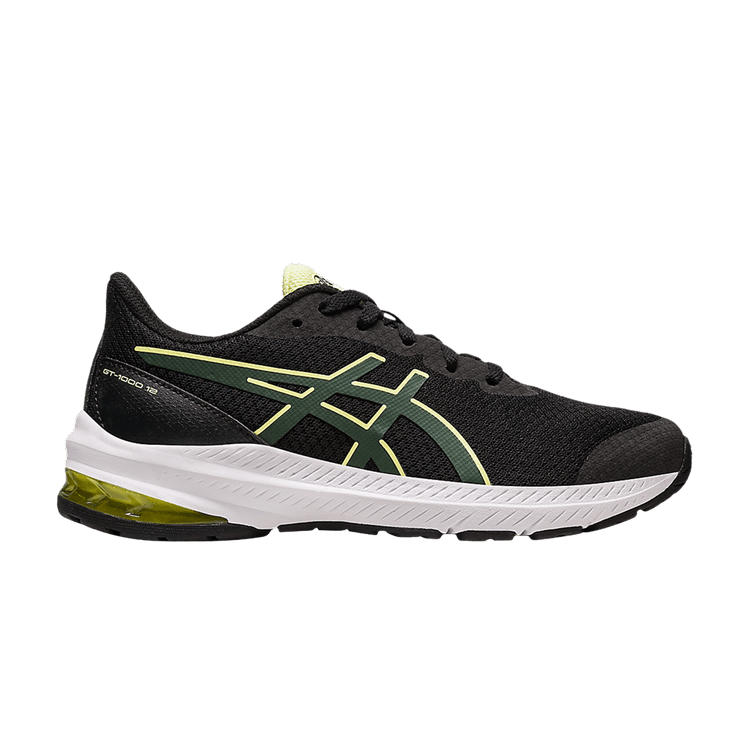 Asics GT 1000 12 GS 'Black Rain Forest' — Black/Rain Forest