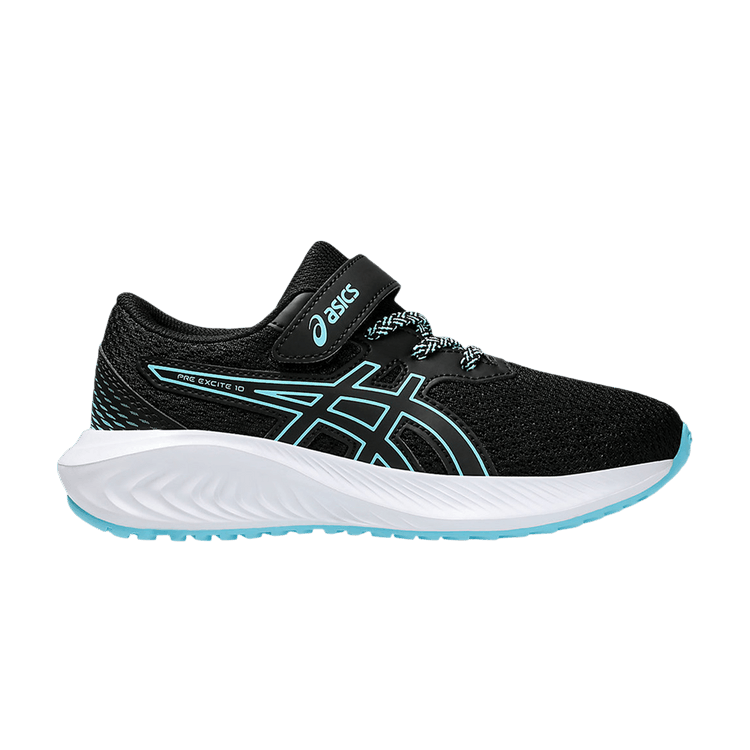 Asics Pre Excite 10 PS 'Black Bright Cyan' — Black/Bright Cyan